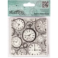 Papermania Cling Urban Stamps 4" Square-Time Pieces