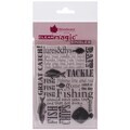 Woodware Clear Stamps 3.5"X5.5"-Gone Fishing