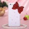 MYBAT Red Bow Pearl Diamante Case for Apple iPhone 5