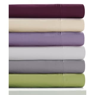 Egyptian Cotton Percale 350 Thread Count Deep Pocket Sheet Set with Oversize Flat