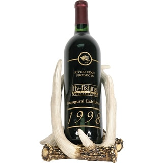 Hand-painted Resin Deer Antler Wine Bottle Holder
