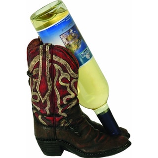 Hand-painted Resin Cowboy Boots Wine Bottle Holder
