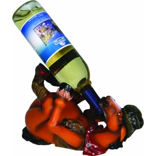 Hand-painted Resin Cowboy Horse Wine Bottle Holder