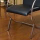 Christopher Knight Home Lydia Black Leather/ Chrome Chairs (Set of 2)