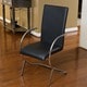 Christopher Knight Home Lydia Black Leather/ Chrome Chairs (Set of 2)
