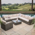 Christopher Knight Home Santa Rosa 9-piece Outdoor Sofa Sectional Set