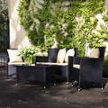 angelo:HOME Napa Estate Summer Cocoa Brown Wicker Indoor/ Outdoor 4-piece Set