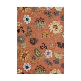 Handmade Alliyah Rust New Zealand Wool and Viscose Rug (8' x 10')