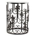 'Fleur-de-Lis' Metal Barrel Table