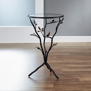 'Glass Bird' Metal End Table