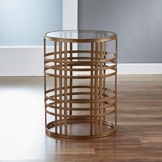 'Weave' Metal Barrel End Table