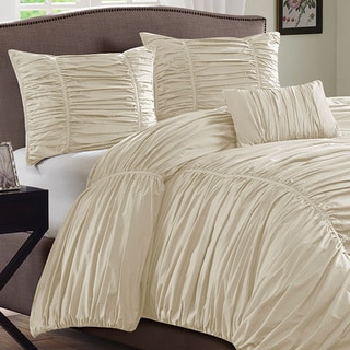 Low Price Madison Park Newport Cotton 4-piece Duvet Cover Set
