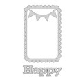 Crafter's Workshop Metal Die 4X6in-Happy Bunting Vertical