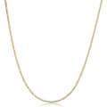 Fremada Two-tone Gold over Silver 1.3-mm Wave Square Snake Necklace