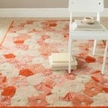 Martha Stewart Poppy Field Cayenne Red Wool/ Viscose Rug (2'6 x 4'3)