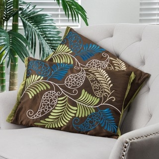 Buy Online Home Ferns Brown Pillows (Set of 2)