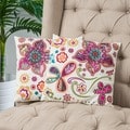 Christopher Knight Home Ivory Paisley 18-inch Floral Pillows (Set of 2)