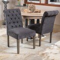 Christopher Knight Home Dinah Dark Grey Dining Chairs (Set of 2)