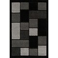 Miracle Sliding Blocks Black/ Grey Area Rug (7'10 x 9'10)