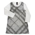Burberry Girl's Grey Check Jumper and Long Sleeve Shirt Set