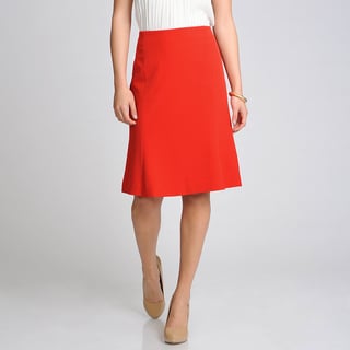 Sharagano Noir Women's Scarlet Red A-line Career Separate Skirt