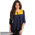 Stanzino Women's Contrast Yoke Blouse