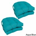 Blazing Needles U-shaped 16-inch Twill Dining Chair Cushions (Set of 4)