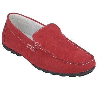 Boston Traveler Men's Suedette Square Toe Slip-on Loafers