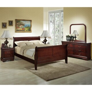 Baxton Studio Hartley Cherry Modern Bedroom Set