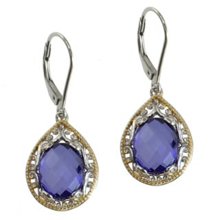 Michael Valitutti Two-tone Purple Quartz Earrings