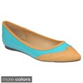 Hailey Jeans Co. Women's 'Mila-10' Patent Almond Toe Flats