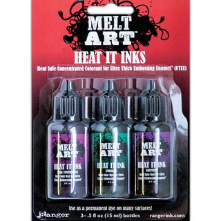Melt Art Heat It Inks-Luxurious Gems-Emerald, Amethyst & Pink Tourmeline