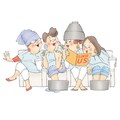 Art Impressions Girlfriends Cling Rubber Stamp-Beauty In Progress