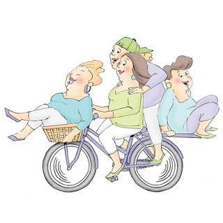 Art Impressions Girlfriends Cling Rubber Stamp-Pedal Pushers