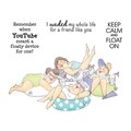 Art Impressions Girlfriends Cling Rubber Stamp-Stayin' Afloat Set