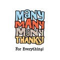 Art Impressions Say It Loud! Cling Rubber Stamp-Many Thanks