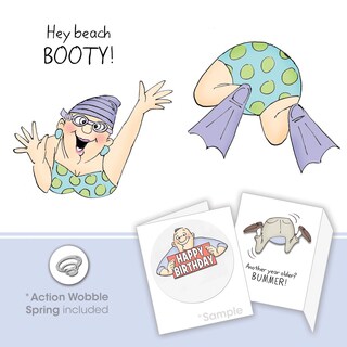 Art Impressions Shake Your Booty Cling Rubber Stamp-Beach Booty Set