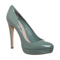 Miu Miu Women's Pale Teal Patent Leather Platform Pumps