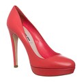 Miu Miu Women's Coral Platform Leather Pumps
