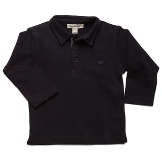 Burberry Toddler Boys' MARINE CHECK Piqu Long Sleeve Polo