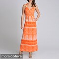 Lennie for Nina Leonard Women's Printed Sleeveless Maxi Dress
