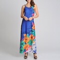 Lennie for Nina Leonard Women's Tropical Printed Maxi Dress