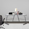 Altra Glass L-Shaped Computer Desk