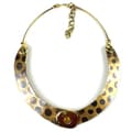 Handmade Golden Tiger Eye Spot On Brass Necklace (South Africa)