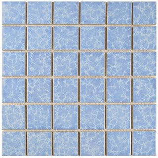 SomerTile 12.25 x 12.25-inch Watermark Square Alboran Porcelain Mosaic Tile (Pack of 10)