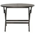 Safavieh Outdoor Living Brown PE Wicker Round Folding Table