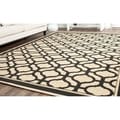 Martha Stewart Tangier Cream/ Black Indoor/ Outdoor Rug (8'x 11'2)