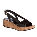 Miu Miu Women's Patent Leather Cork Wedge Sandals