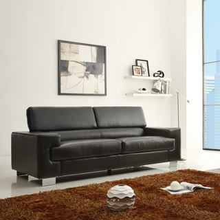 Scarlett Black Bonded Leather Sofa