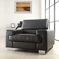 Scarlett Black Bonded Leather Chair